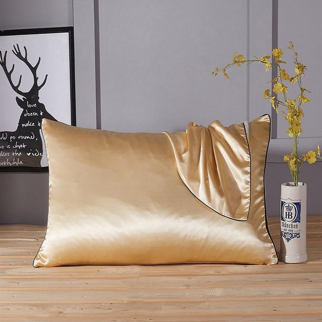 Light Gold Silk Pillow Case